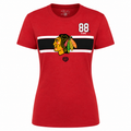 Chicago Blackhawks Patrick Kane Stripes Player T-Shirt for Women product image 1, provided for visual reference and product