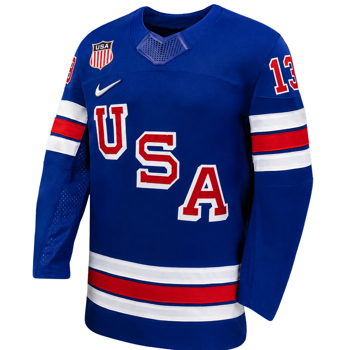 Team USA Hockey Nike Johnny Gaudreau #13 Blue Replica Jersey for Men product image 3, provided for visual reference and