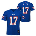 Youth Buffalo Bills Josh Allen Royal Blue Mid-Tier Player Jersey product image 1, provided for visual reference and product