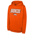 Denver Broncos Youth Sack Party PO Performance Navy Hoodie product image 1, provided for visual reference and product detail