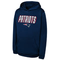 New England Patriots Youth Sack Party PO Performance Navy Hoodie product image 1, provided for visual reference and product