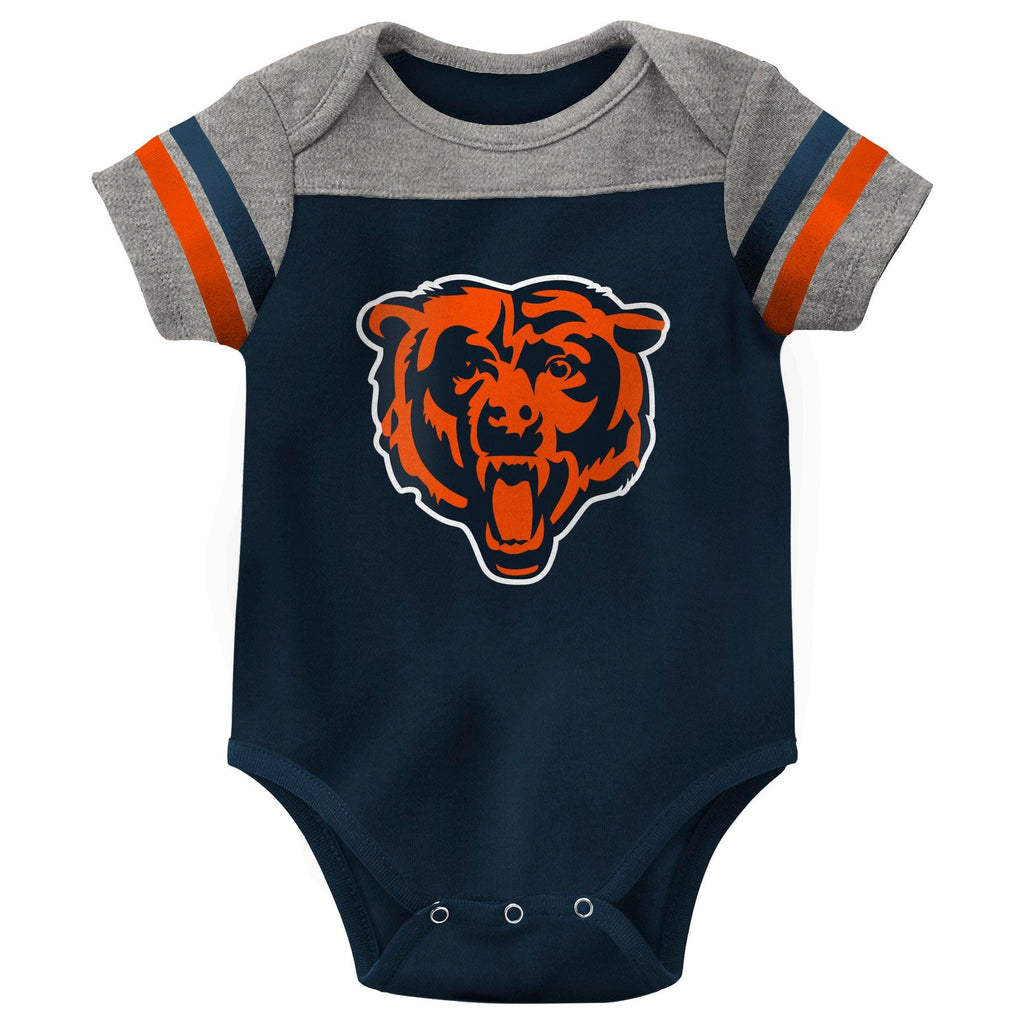 Newborn/Infant Mitchell Trubisky Chicago Bears Name And Number Short Sleeve Creeper product image 3, provided for visual