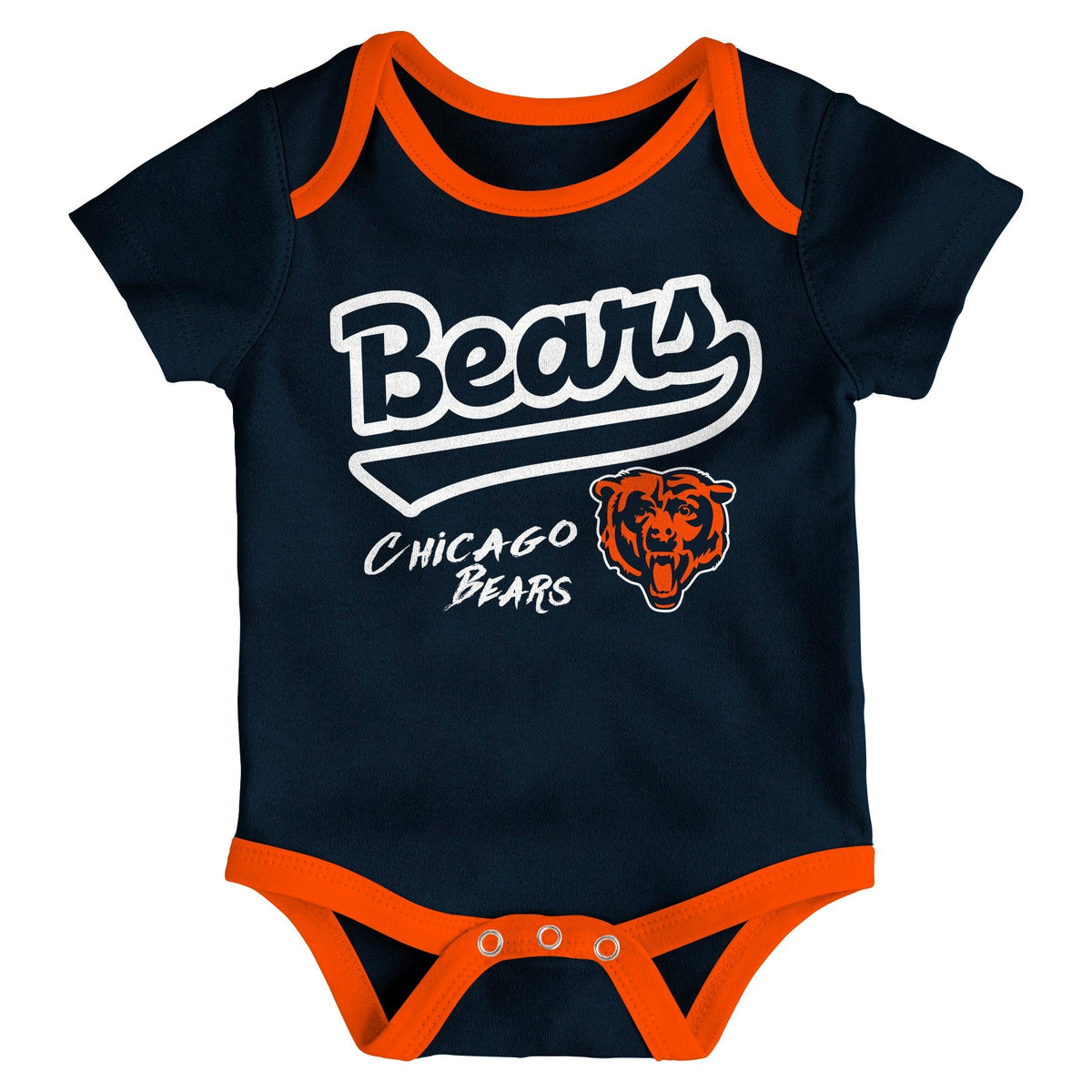 Newborn/Infant Chicago Bears 3 Piece Short Sleeve Creeper Set product image 4, provided for visual reference and product
