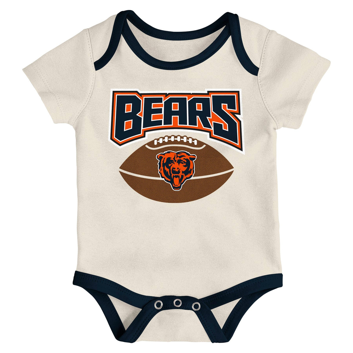 Newborn/Infant Chicago Bears 3 Piece Short Sleeve Creeper Set product image 2, provided for visual reference and product