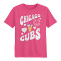 Toddler Chicago Cubs Pink Ice Cream Cone T-Shirt product image 1, provided for visual reference and product detail review
