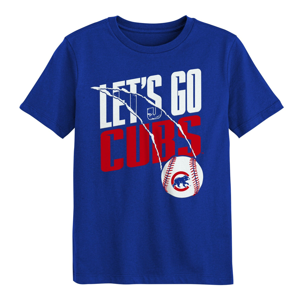 Toddler Chicago Cubs Splitter Royal Blue Short Sleeve T-Shirt product image 1, provided for visual reference and product