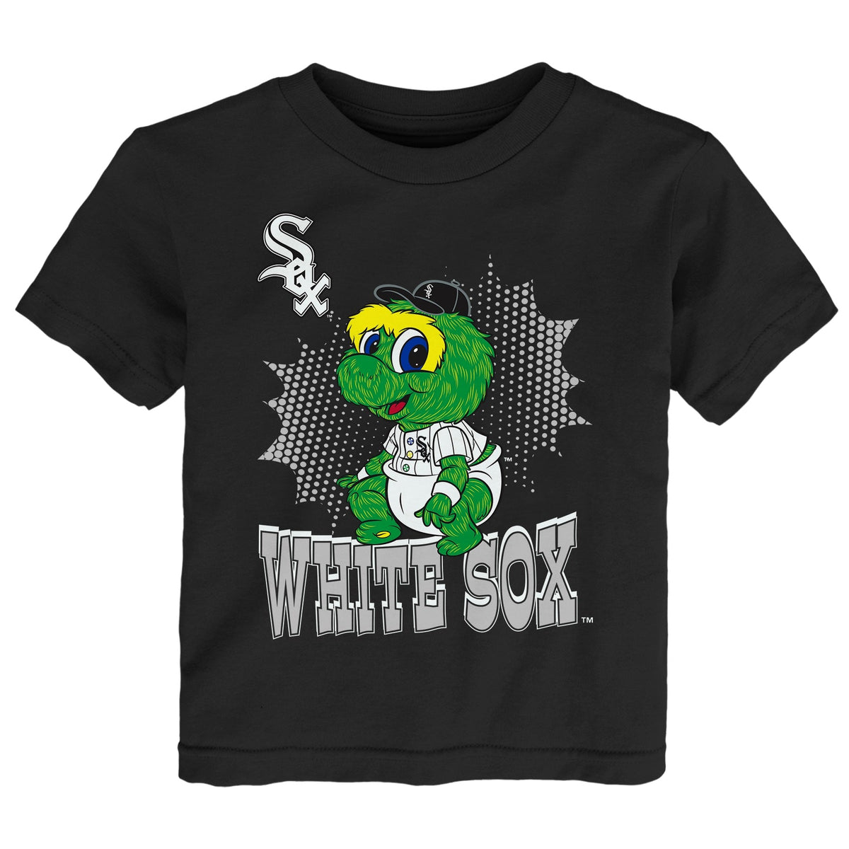 Infant Chicago White Sox Mascot Black T-Shirt product image 1, provided for visual reference and product detail review