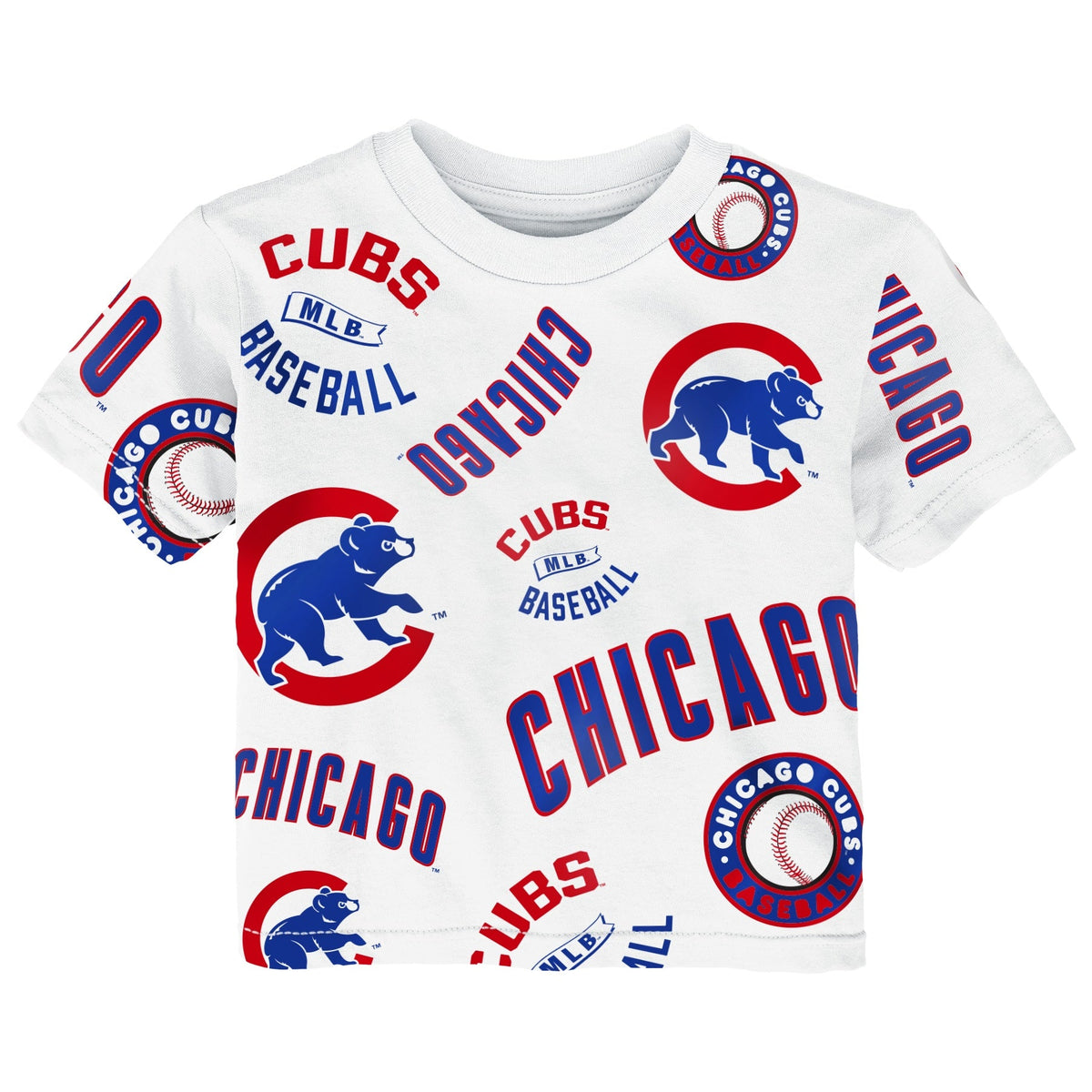 Infant Chicago Cubs Run Down Short Sleeve T-Shirt product image 2, provided for visual reference and product detail review