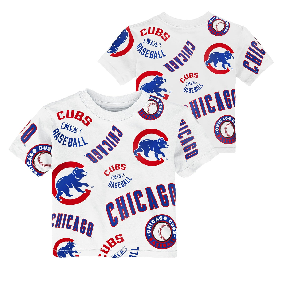 Infant Chicago Cubs Run Down Short Sleeve T-Shirt product image 1, provided for visual reference and product detail review