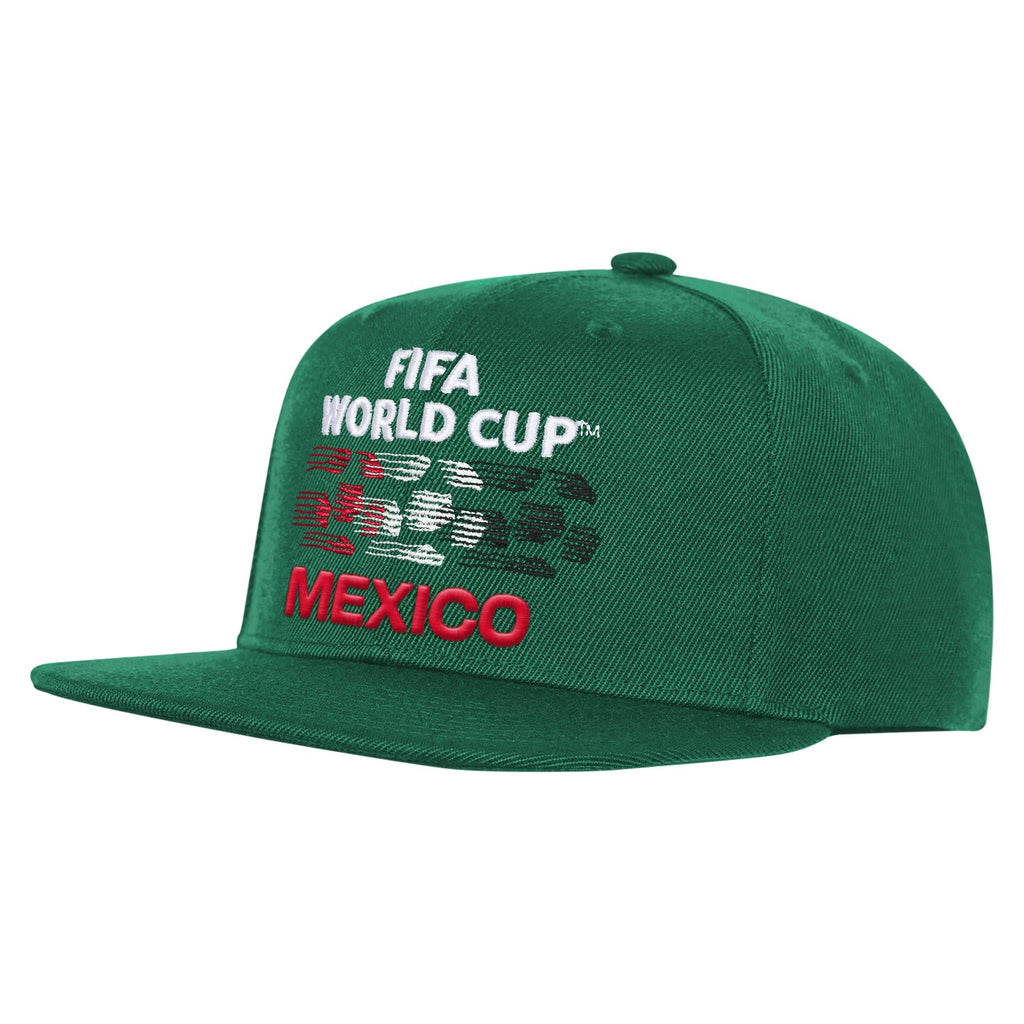 Mexico 2026 FIFA World Cup Green Flat Bill Snapback Adjustable Hat product image 1, provided for visual reference and