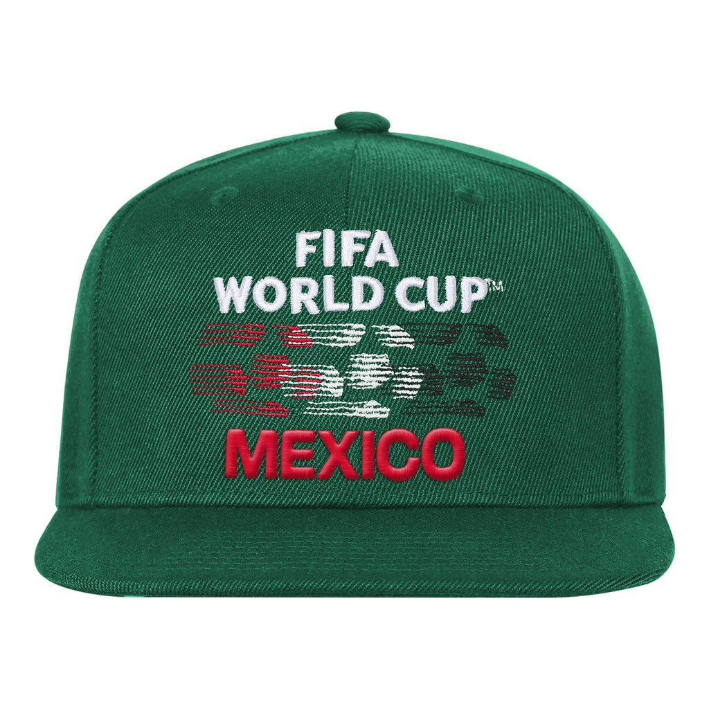 Mexico 2026 FIFA World Cup Green Flat Bill Snapback Adjustable Hat product image 2, provided for visual reference and