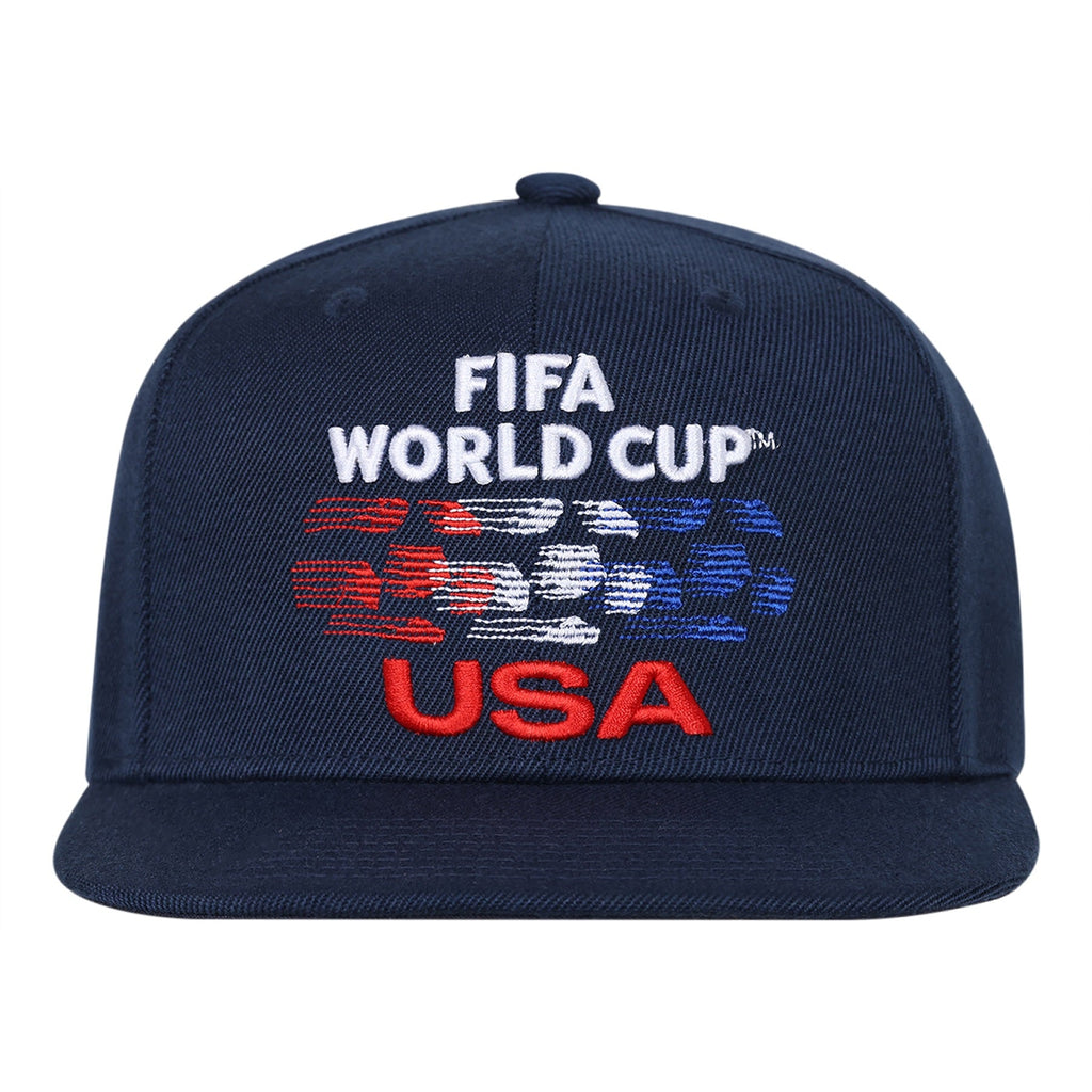 Team USA 2026 FIFA World Cup Navy Flat Bill Snapback Adjustable Hat product image 2, provided for visual reference and