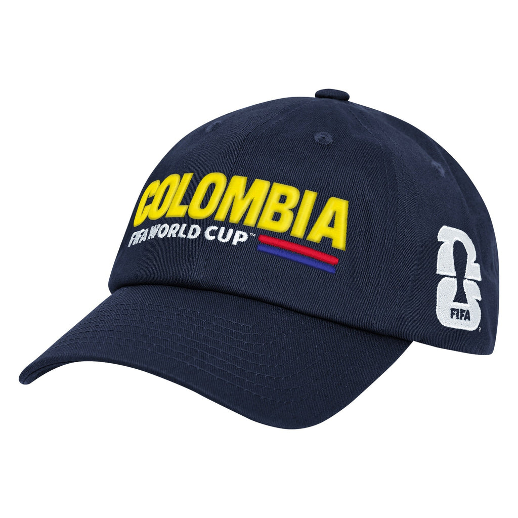 Colombia 2026 FIFA World Cup Navy Unconstructed Adjustable Hat product image 1, provided for visual reference and product