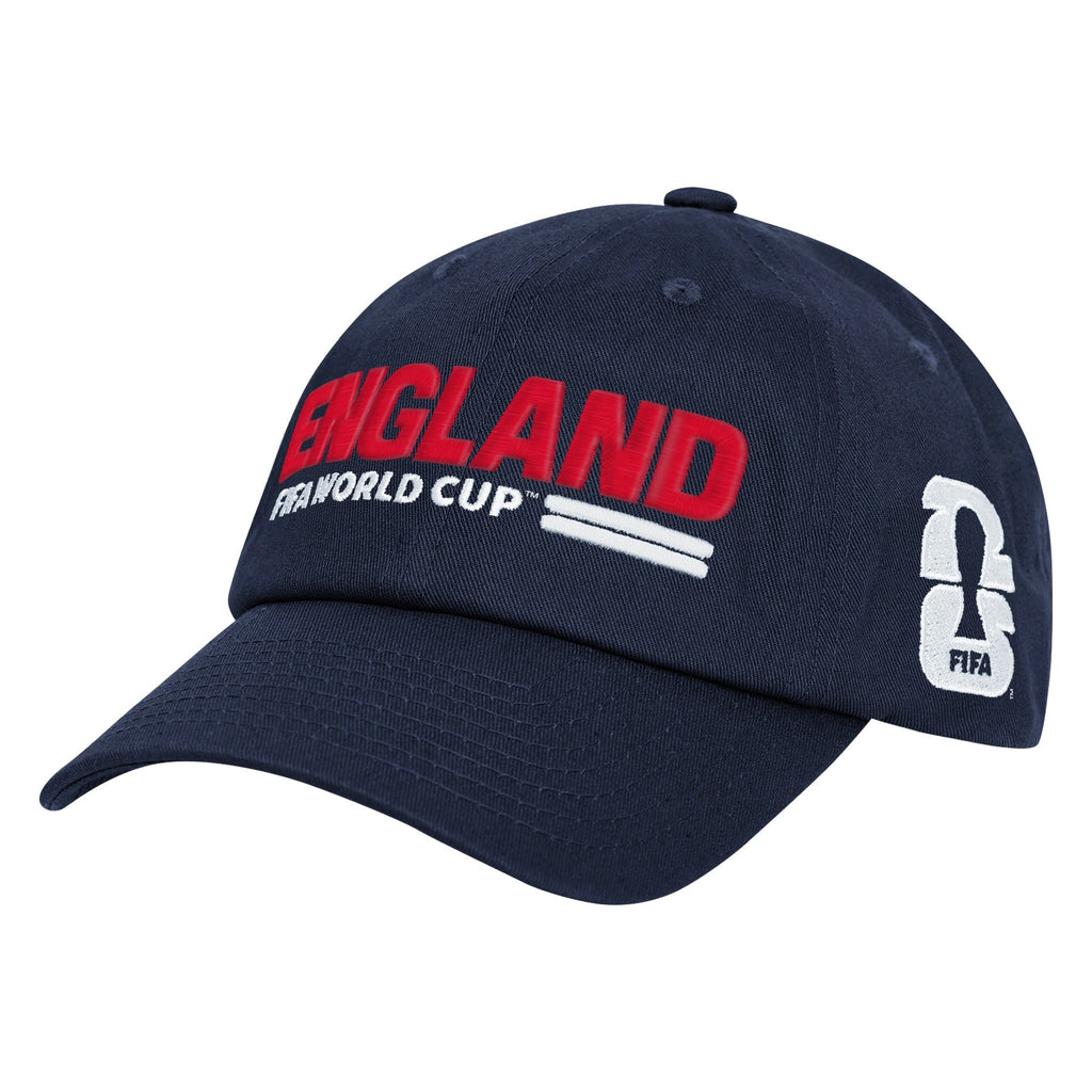 England 2026 FIFA World Cup Navy Unconstructed Adjustable Hat product image 1, provided for visual reference and product