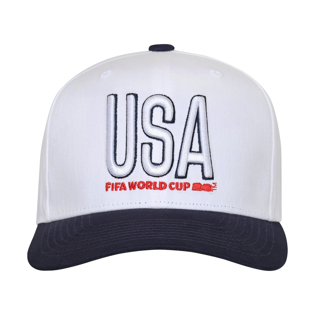 Team USA 2026 FIFA World Cup White Pre Curved Snapback Adjustable Hat product image 2, provided for visual reference and