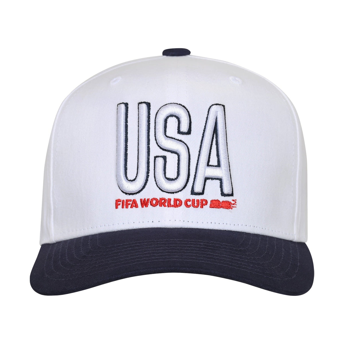 Team USA 2026 FIFA World Cup White Pre Curved Snapback Adjustable Hat product image 2, provided for visual reference and
