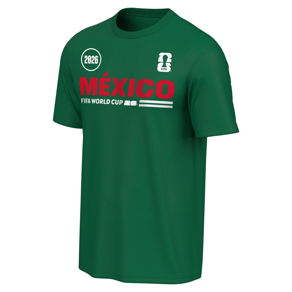 Mexico Soccer 2026 FIFA World Cup Host Green T-Shirt for Men product image 1, provided for visual reference and product