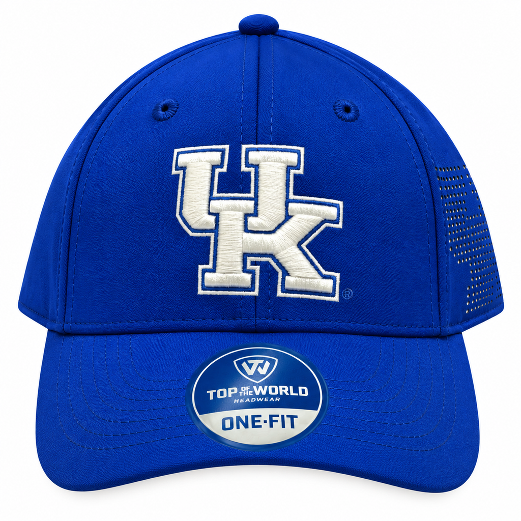 Kentucky Wildcats Blue NCAA TOW "Rails" One Fit Stretch Fit Performance Mesh Hat product image 1, provided for visual