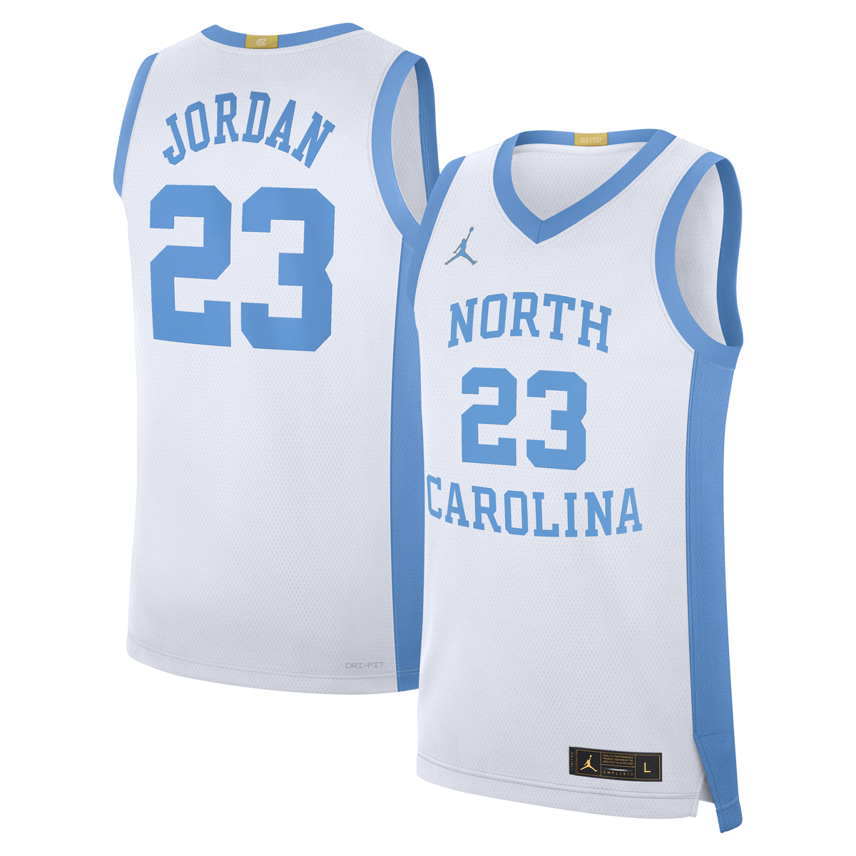 Michael Jordan North Carolina Tar Heels White Nike Replica Basketball Jersey product image 1, provided for visual reference