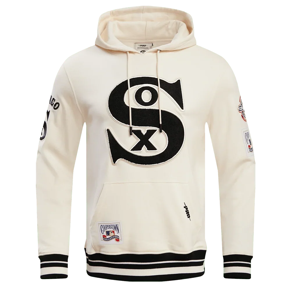 Chicago White Sox Pro Standard Cream Retro Classic Pullover Hoodie for Men product image 1, provided for visual reference