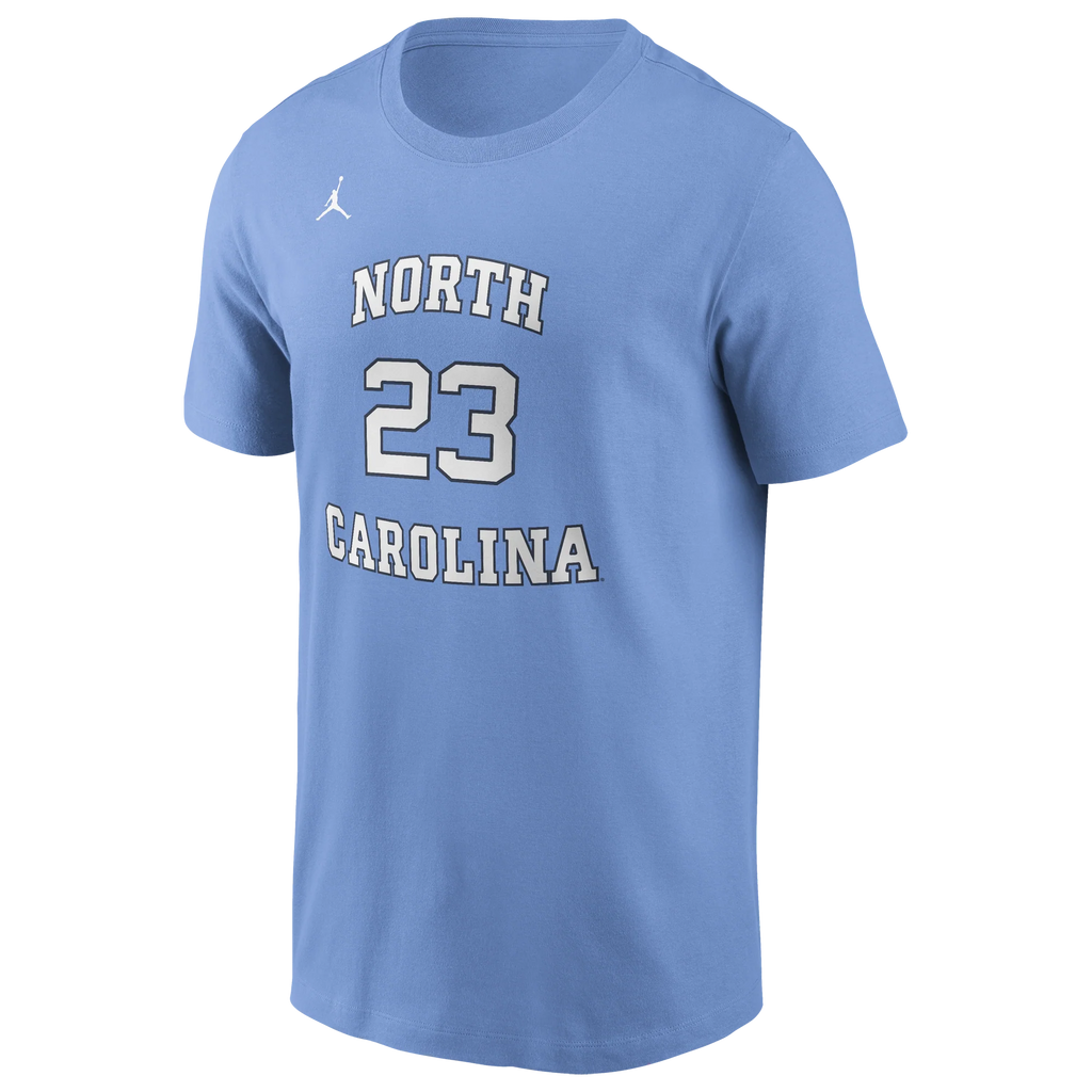 Michael Jordan North Carolina Tar Heels Jumpman Carolina Blue Name & Number T-Shirt for Men product image 2, provided for