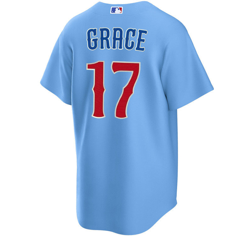 NIKE Men Chicago Cubs Mark Grace #17 Light Blue 2nd Alternate Replica Jersey product image 2, provided for visual reference
