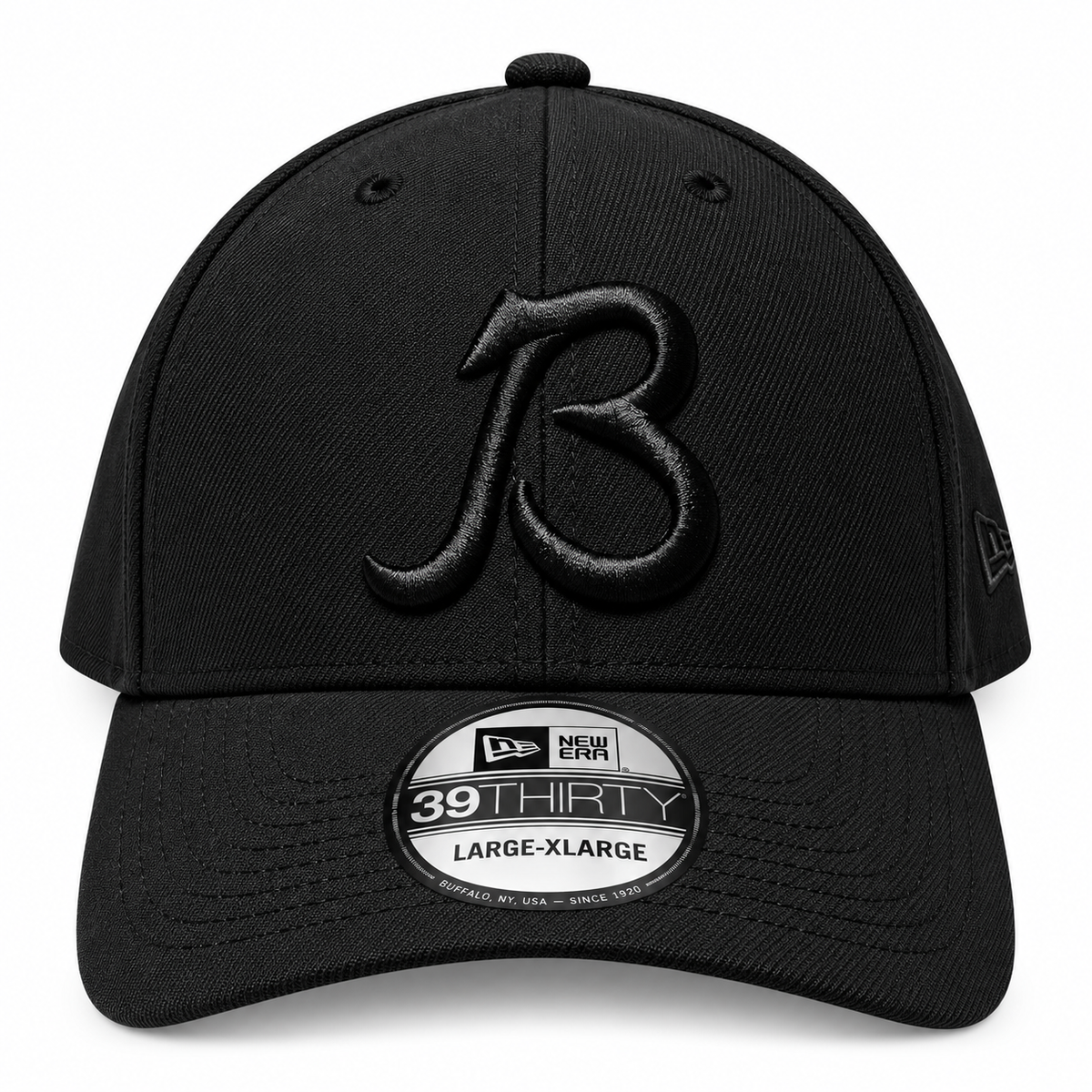 Chicago Bears New Era "B" Tonal Black 39THIRTY Flex Hat for Men product image 2, provided for visual reference and product