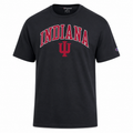 Indiana Hoosiers Black Champion T-shirt for Men product image 1, provided for visual reference and product detail review