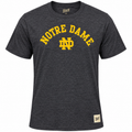 NCAA Notre Dame Fighting Irish Retro Brand Navy Arch Script TriBlend T-Shirt for Men product image 1, provided for visual