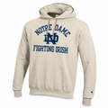 Notre Dame Fighting Irish Oatmeal Heather Champion Powerblend Fleece Hoodie for Men product image 1, provided for visual