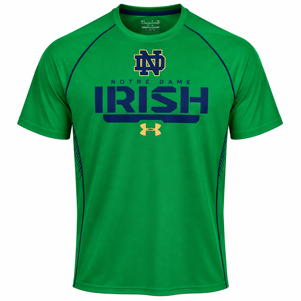Under Armour Notre Dame Fighting Irish Kelly Green Limitless HeatGear T-Shirt for Men product image 1, provided for visual