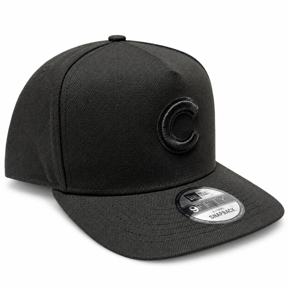 Chicago Cubs Mlb Basic Tonal Black A-Frame 9Fifty Snapback product image 3, provided for visual reference and product detail