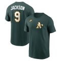Reggie Jackson Oakland Athletics Nike Green Name & Number T-Shirt for Men product image 1, provided for visual reference and