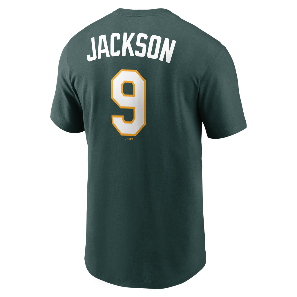 Reggie Jackson Oakland Athletics Nike Green Name & Number T-Shirt for Men product image 3, provided for visual reference and