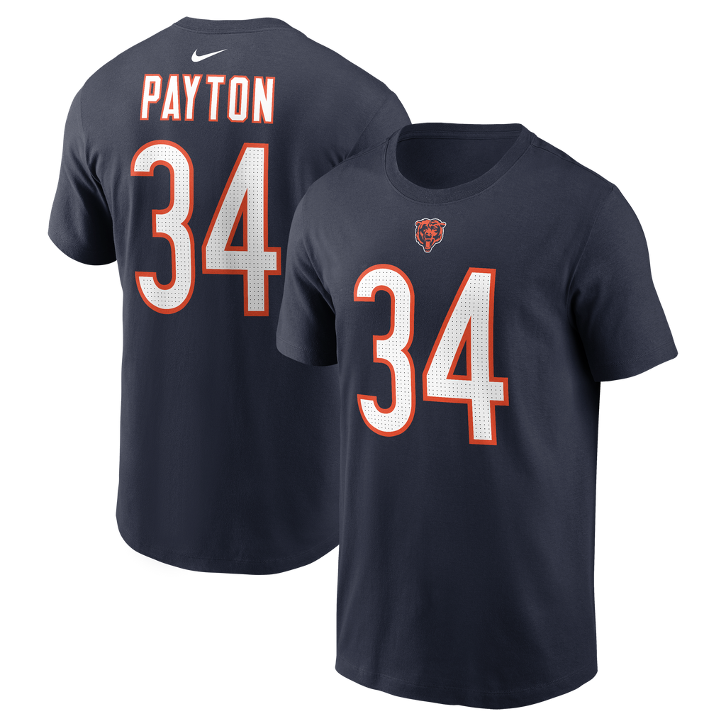 Nike Walter Payton Navy Chicago Bears Name & Number T-Shirt for Men product image 1, provided for visual reference and
