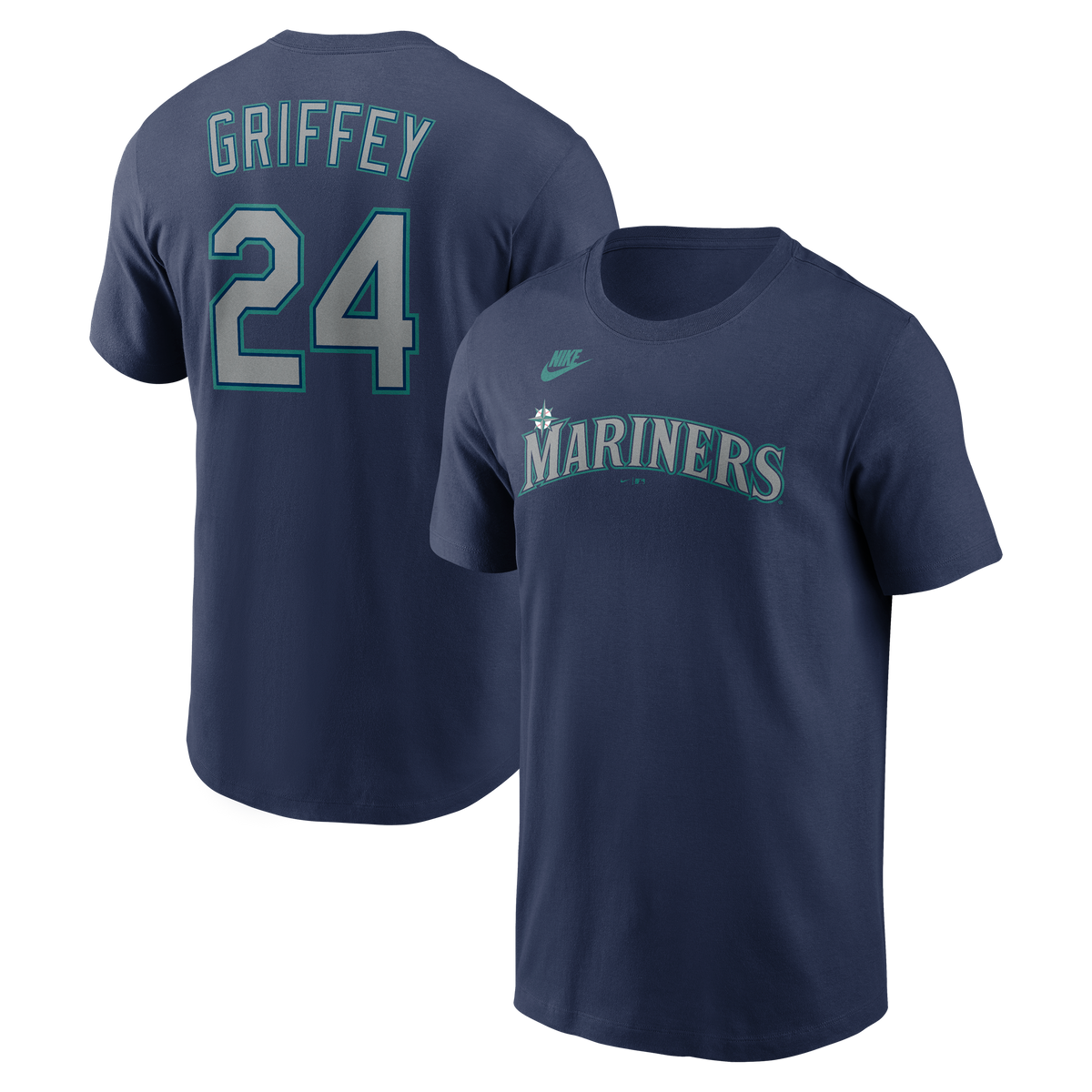 Ken Griffey Jr. Seattle Mariners Nike Navy Name & Number T-Shirt for Men product image 1, provided for visual reference and