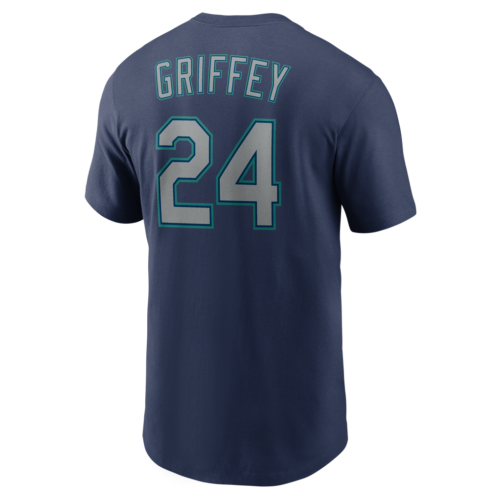 Ken Griffey Jr. Seattle Mariners Nike Navy Name & Number T-Shirt for Men product image 3, provided for visual reference and