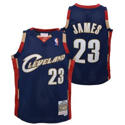 Youth Cleveland Cavaliers LeBron James Mitchell & Ness Navy 2008-09 Hardwood Classics Swingman Jersey product image 1,