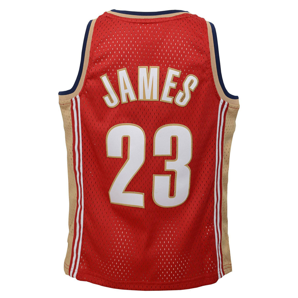 Youth Cleveland Cavaliers LeBron James Mitchell & Ness Wine 2003-04 Hardwood Classics Swingman Jersey product image 3,