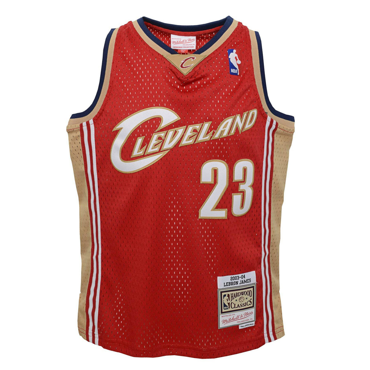 Youth Cleveland Cavaliers LeBron James Mitchell & Ness Wine 2003-04 Hardwood Classics Swingman Jersey product image 2,