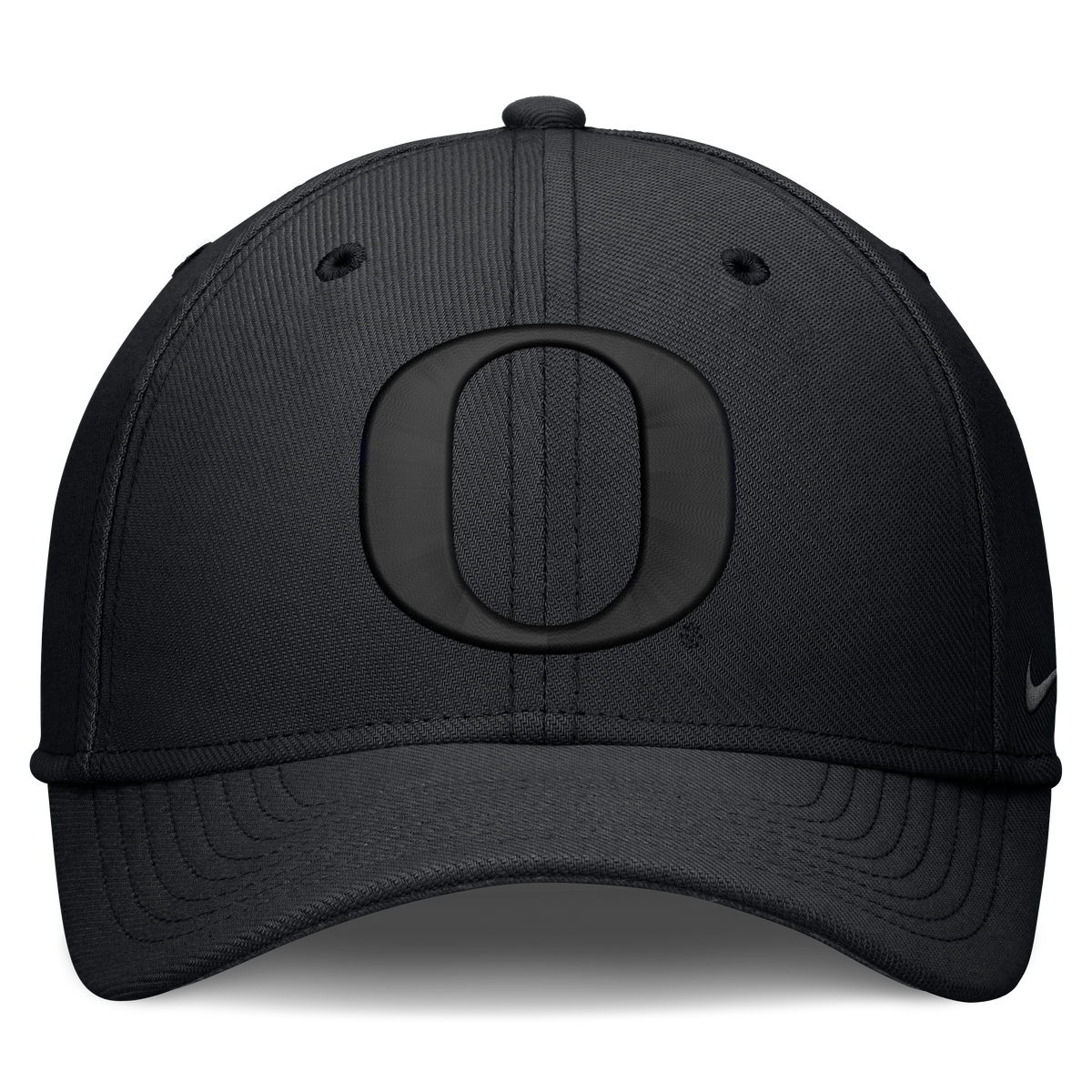 Oregon Ducks Nike Rise Tonal Black Flex-Fit Hat product image 2, provided for visual reference and product detail review