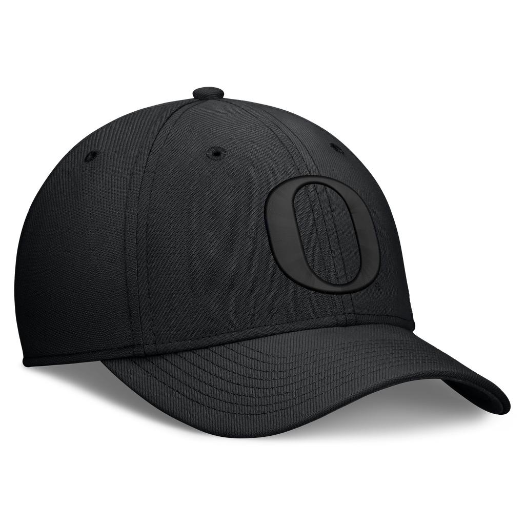 Oregon Ducks Nike Rise Tonal Black Flex-Fit Hat product image 3, provided for visual reference and product detail review
