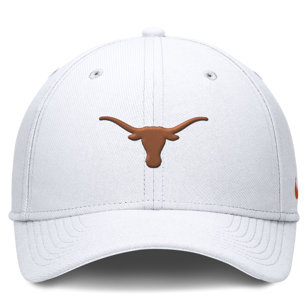 Texas Longhorns Nike Rise White Flex-Fit Hat product image 2, provided for visual reference and product detail review