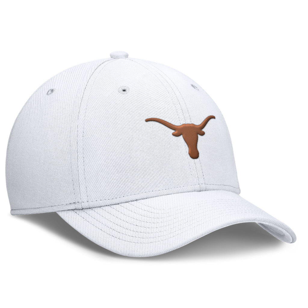 Texas Longhorns Nike Rise White Flex-Fit Hat product image 3, provided for visual reference and product detail review