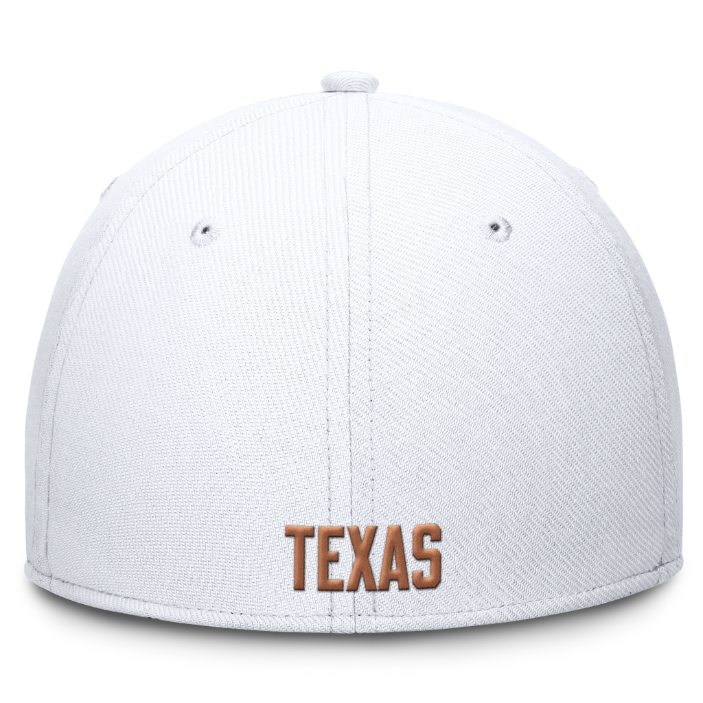 Texas Longhorns Nike Rise White Flex-Fit Hat product image 4, provided for visual reference and product detail review