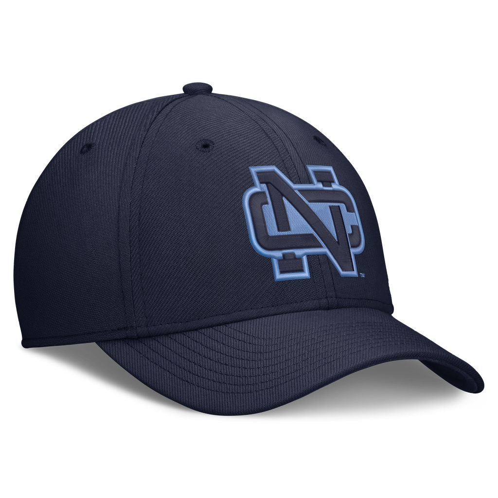 North Carolina Tar Heels Nike Brand Rise NC Logo Flex Hat-Navy product image 3, provided for visual reference and product