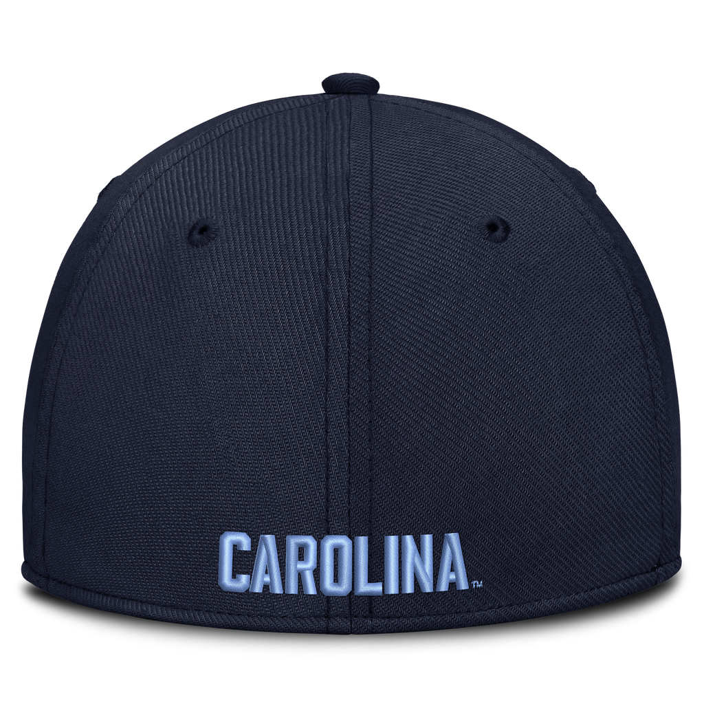 North Carolina Tar Heels Nike Brand Rise NC Logo Flex Hat-Navy product image 4, provided for visual reference and product