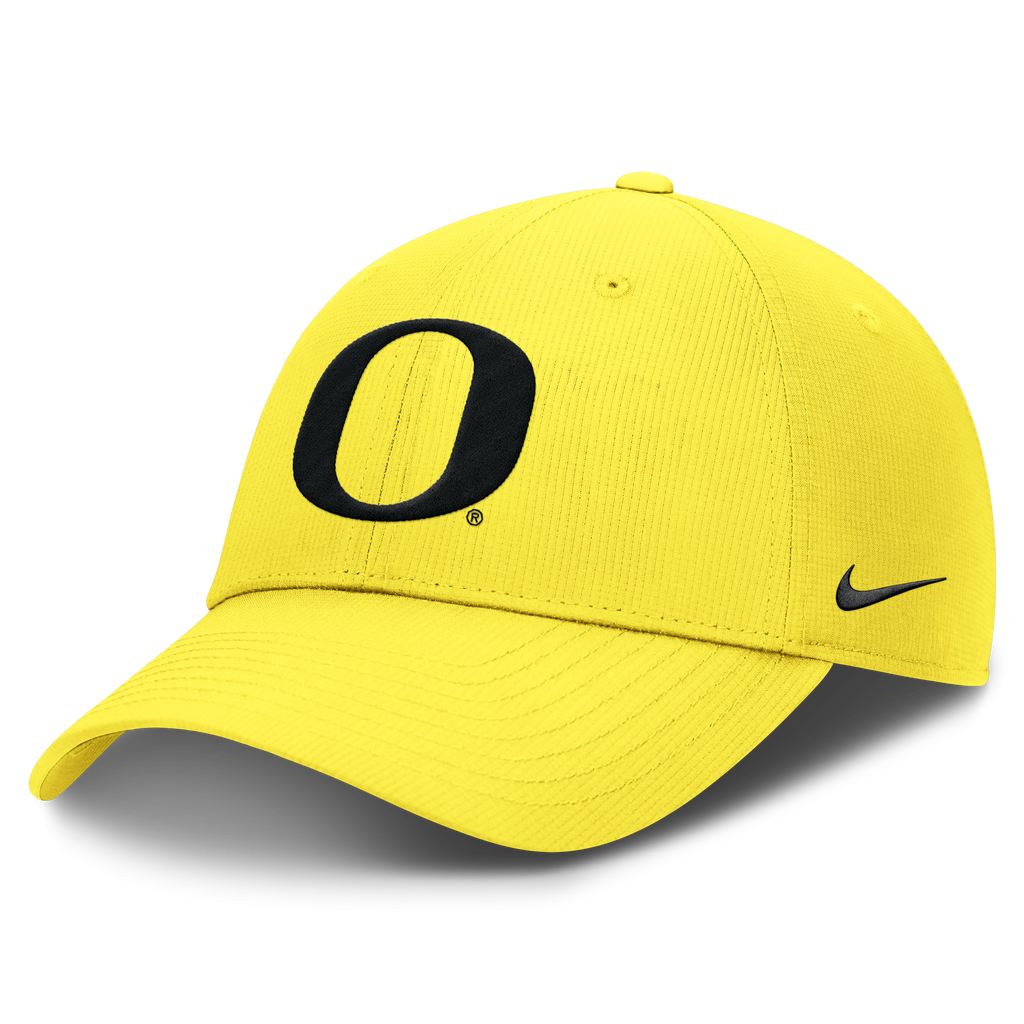 Oregon Ducks Yellow Nike Dri-Fit Club Adjustable Hat product image 1, provided for visual reference and product detail review