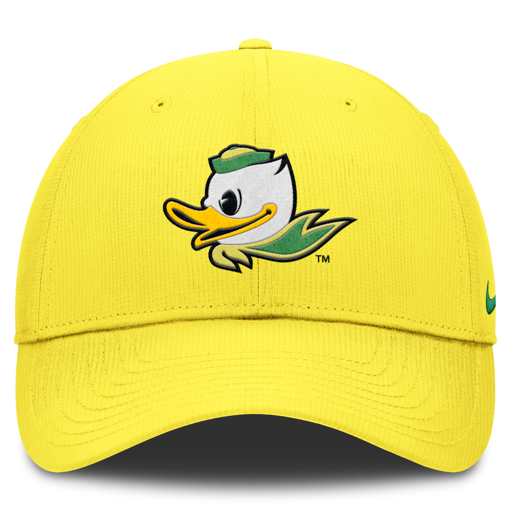 Oregon Ducks Yellow Nike Dri-Fit Club Adjustable Hat product image 2, provided for visual reference and product detail review