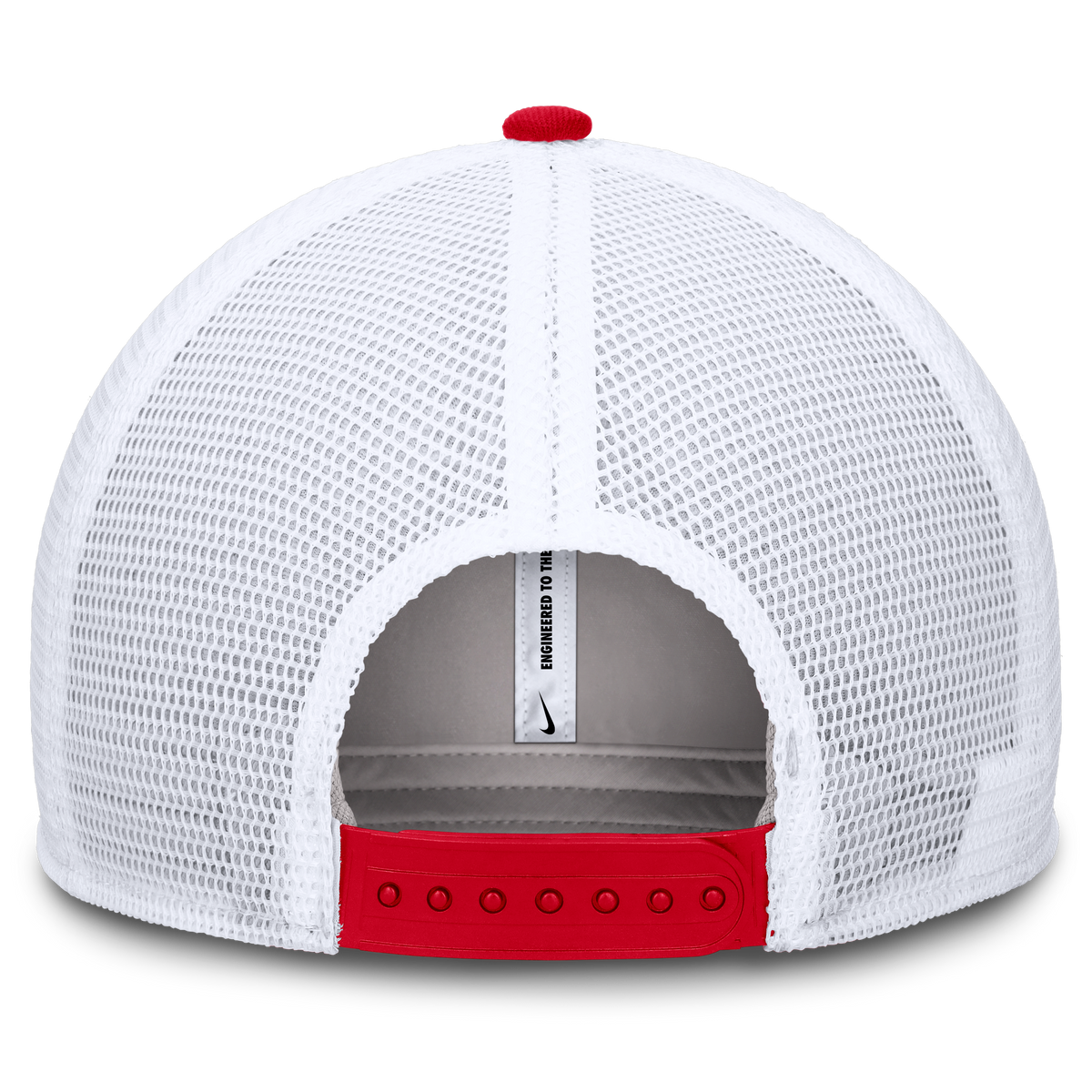 Ohio State Buckeyes Nike Club Red Adjustable Snapback Trucker Hat product image 4, provided for visual reference and product